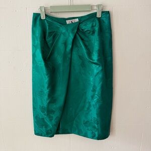 Vintage Silk Midi Skirt
